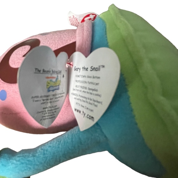 Sponge Bob Square Pants "GARY the SNAIL" Ty Beanie Babies - Picture 12 of 16